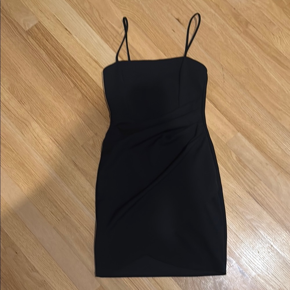 Elegant Black Spaghetti Strap Dress